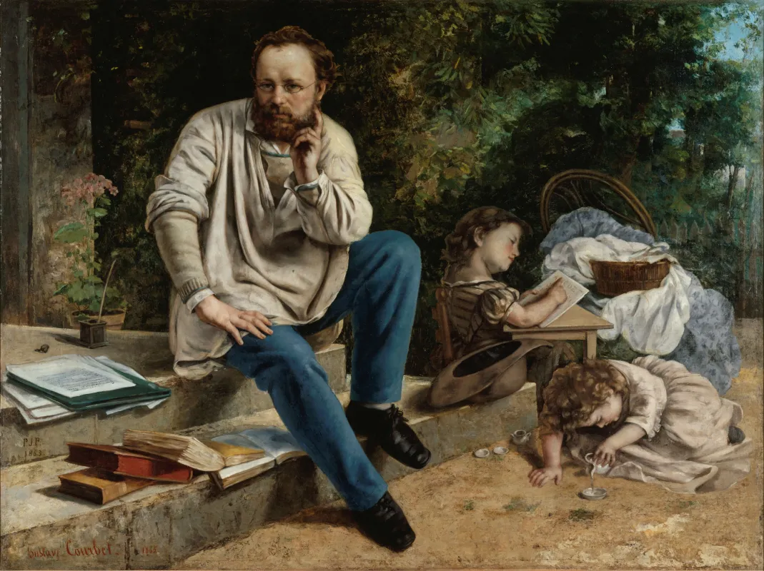 Gustave Courbet, Pierre-Joseph Proudhon et ses enfants en 1853