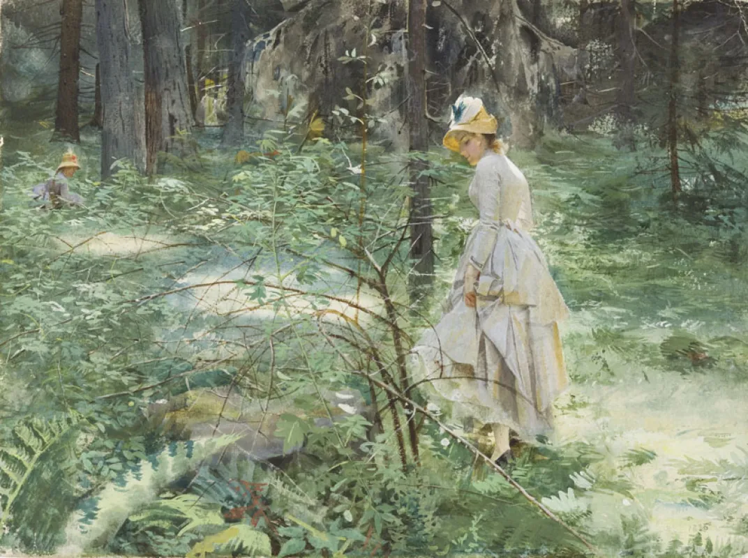 Anders Zorn, Le Buisson, aquarelle, 1886. 