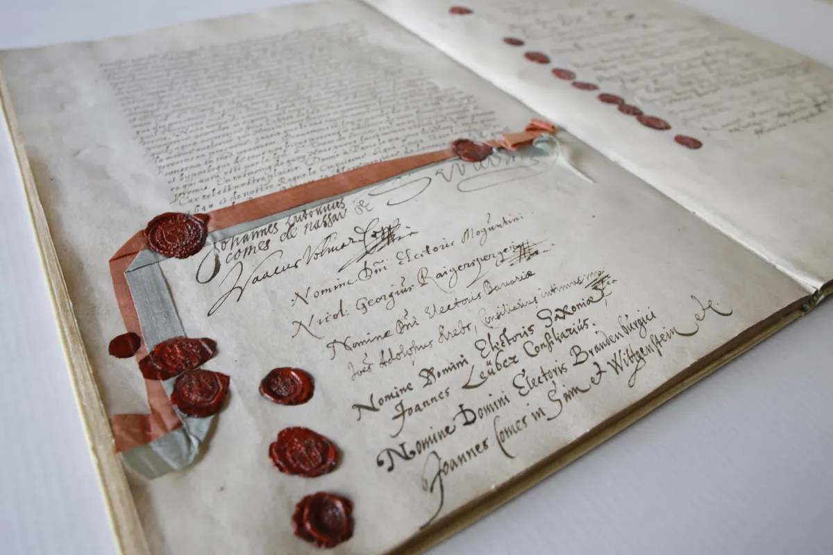 Traité de paix avec l’Empire, dit « traité de Westphalie ». Munster, 24 octobre 1648.